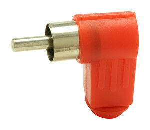 CONECTOR RCA MACHO ACODADO ROJO