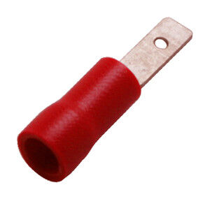 CONECTOR FASTON MACHO 2,8mm AISLADO ROJO
