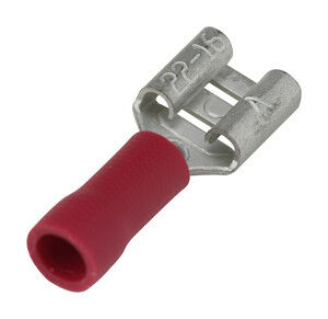 CONECTOR FASTON HEMBRA 2,8mm AISLADO ROJO (TE9621)