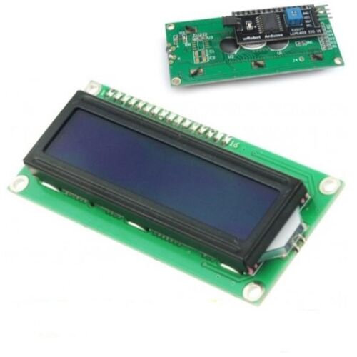 DISPLAY IIC/12C LCD1602 FONDO AZUL CON DRIVER ARDUINO    10-16