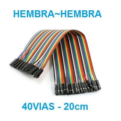 DUPONT LINEA CABLES  40 VIAS  H/H 20 CM ARDUINO