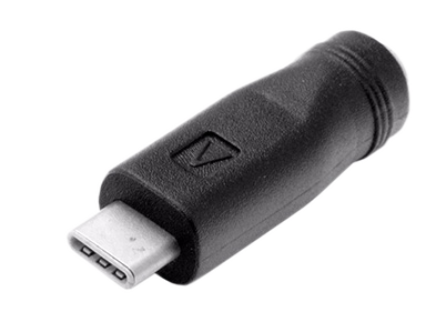 ADAPTADOR ALIMENTACIN HEMBRA A MACHO USB-C