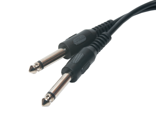 CONEXIÓN AUDIO JACK MACHO 6.3MM A MACHO 6.3MM. 1,5M.