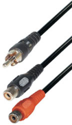 ADAPTADOR RCA MACHO - 2 RCA HEMBRAS 0,2mts.