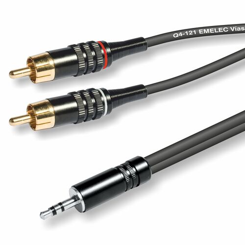 CONEXION 2 RCA M- 1 JACK 3.5M ST 1M