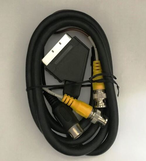 CONEXIÓN CABLE EUROCONECTOR A 2 BNC +DIN 5 PIN