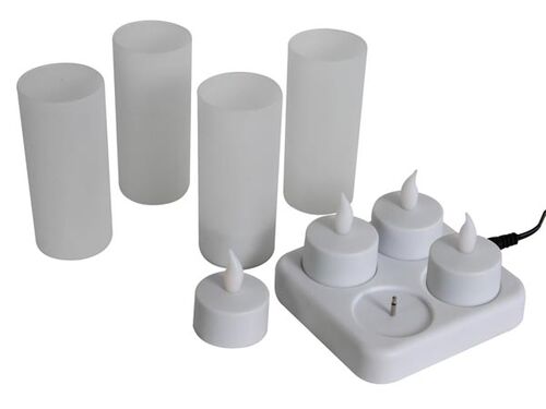 VELITAS CON LED RECARGABLES (JUEGO 4 UD.)