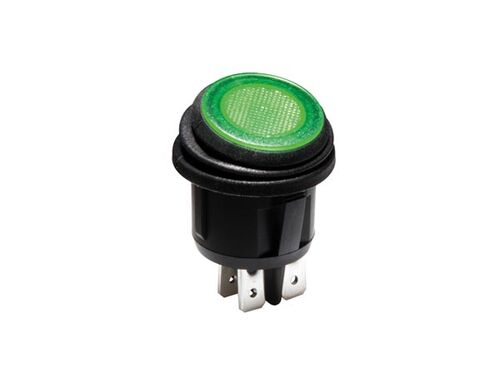 INTERRUPTOR ILUMINADO VERDE 12V CC