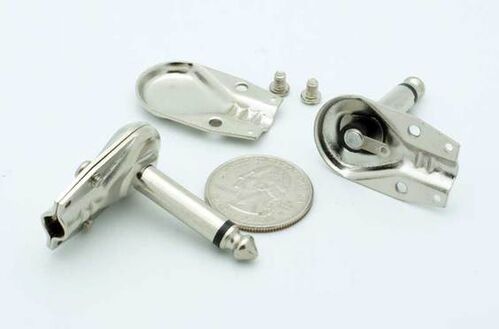 CONECTOR JACK MACHO 6.3 CODO MONO CROMO