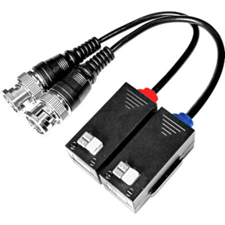 BALUN KIT DE CONVERTIDOR PASIVO COAXIAL DE PAR TRENZADO  300 metros.