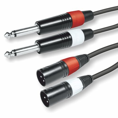 CONEXION 2 JACK 6.3 MONO - 2 XLR M 1M