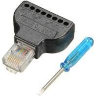 CONEXION RJ45 MACHO C/ TERMINALES