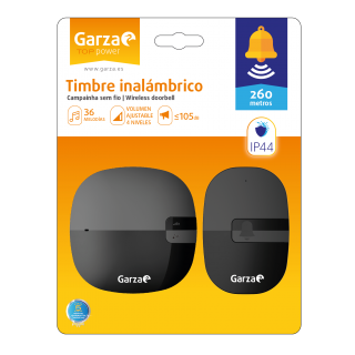 TIMBRE INALAMBRICO OVALADO NEG IM0 260MT GARZA