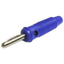 CONECTOR BANANA 4mm. LATON NIGUELADO AZUL