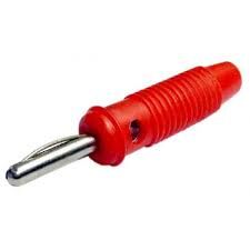 CONECTOR BANANA 4mm. LATON NIGUELADO ROJA