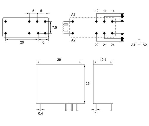 RELE 48VCA 2C.+R12K PATA1 220VCA (40528048)