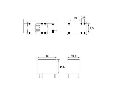 RELE 12V CC 1CTO 2A