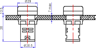 VOLTIMETRO LED DISPLAY AMARILLO DE PANEL AC 12-500V