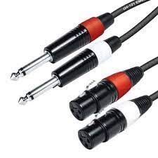 CONEXION 2-XLR H/2JACK 6,3 M 3M MJ753