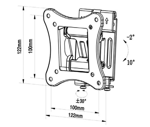 SOPORTE TV PARED LCD/PLASMA 10-24 INCLIN. 15 Kg.