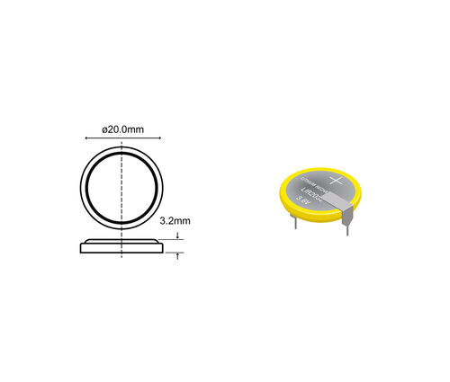 BATERIA LITIO RECARG. CR2032 3,6V/40mAh.