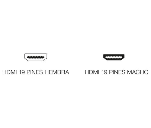 ADAPTADOR CODO HDMI M-H IZQDA.