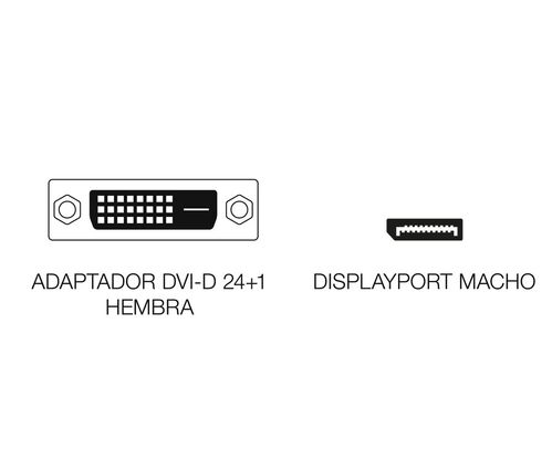 ADAPTADOR DVI D(24+1) H- DISPLAYPORT M