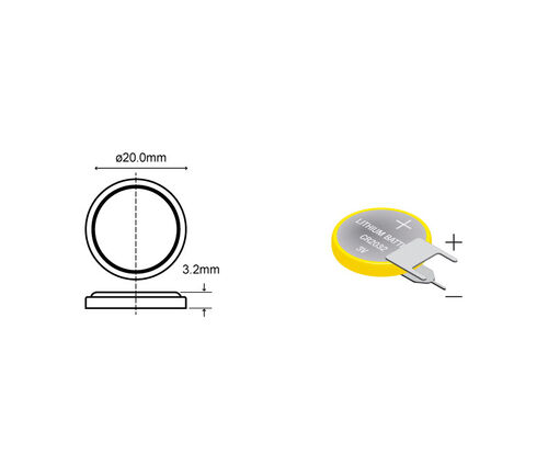 BATERIA 3V/500mAh. LM2032V