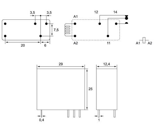 RELE TIPO Z 120VCA. 1CTO/10A.(40318020)