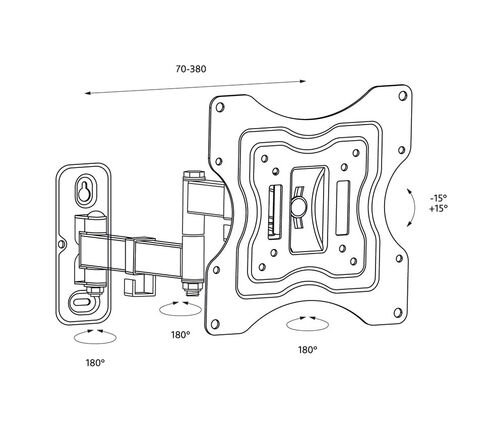 SOPORTE TV LED/TFT 23-42 INCLINABLE