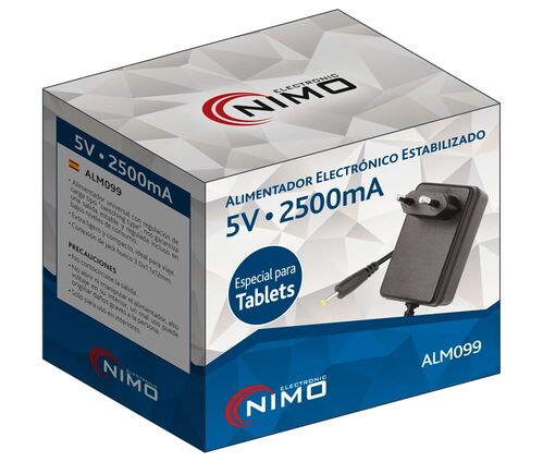 FUENTE ALIMENTACION TABLET 110-230V 5VCC/2,5 Amp.