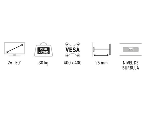 SOPORTE TV PLANA LED/TFT 26-50