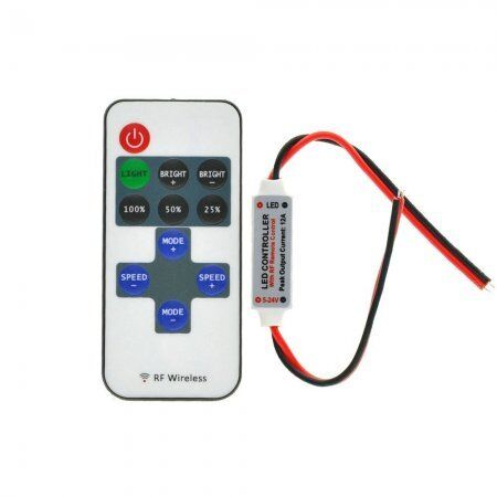 Controlador Led dimmer 12v control remoto Tiras monocolor