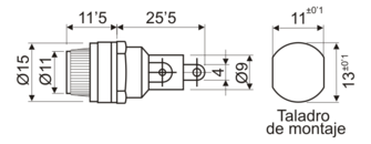 PORTA-FUSIBLE ROSCA 5x20