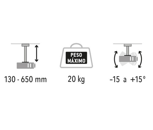 SOPORTE DE TECHO INCLINABLE PARA PROYECTOR