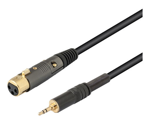 CONEXION AUDIO XLR-JACK 3,5MM STEREO H-M 2 METROS.