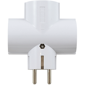 ADAPTADOR TRIPLE SCHUKO CERAMICA 16A