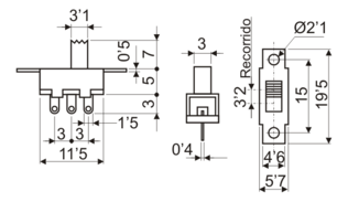 CONMUTADOR 2P 1C C/A