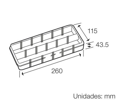 CAJA CLASIFICADORA 258x120x40MM