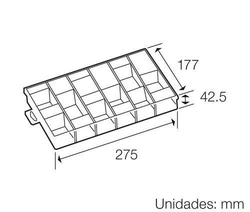 CAJA CLASIFICADORA AJUSTABLE 275x180x45