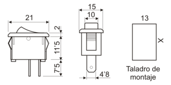 CONMUTADOR 10A 250V