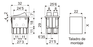 INTERRUPTOR 2 TECLAS LUM. RJ C/N