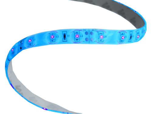 TIRA LED  FLEXIBLE DE 60 LED TIPO 3528 Y 4.8W / METRO . COLOR AZUL PRECIO DE 1 MT  -  60 LEDS POR TRAMO