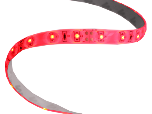 TIRA LED FLEXIBLE DE 300 LED TIPO 3528 Y 4.8W / METRO . COLOR ROJO PRECIO DE 5 METROS