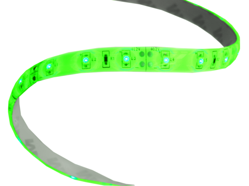 TIRA LED  FLEXIBLE DE 60 LED TIPO 3528 Y 4.8W / METRO . COLOR VERDE PRECIO DE 1 MT  -  60 LEDS POR TRAMO