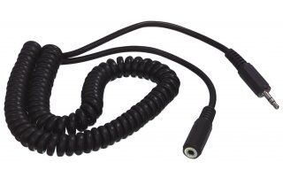 PROLONGADOR CABLE ESPIRAL JACK 3,5 ESTEREO Macho-Hembra 5m.