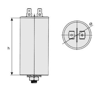 CONDENSADOR DE ARRANQUE 8UF 450VCA  (12AG016)