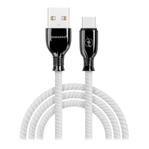 CONEXION USB MACHO A USB TIPO C CONECTORES ALEACION DE ZINC CABLE TRENZADO 2A 2m