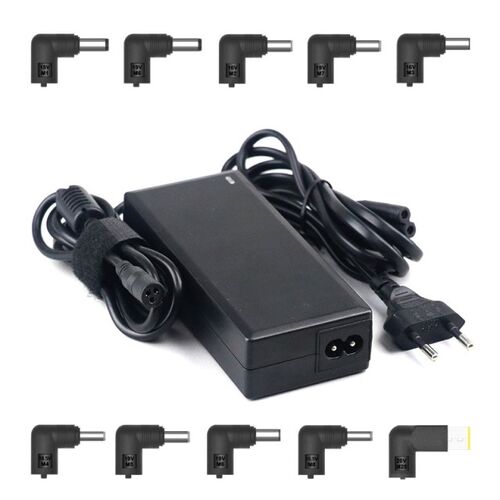 CARGADOR UNIVERSAL FUENTE DE ALIMENTACION PARA PC 15~20VDC/90W CON 10 CLAVIJAS