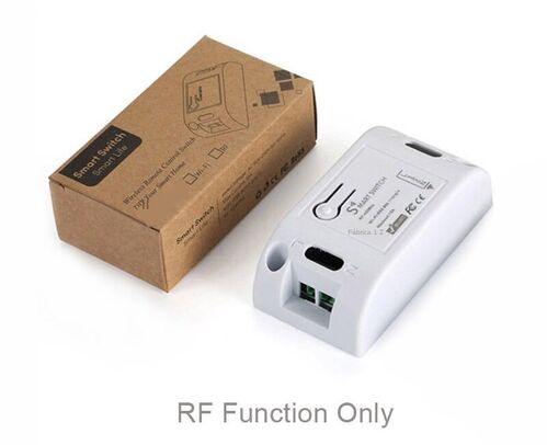 RECEPTOR  INTERRUPTOR INALMBRICO POR RF 250VAC/10AMP.  433 MHZ   MANDO NO INCLUIDO-RECOMENDADO  MD.RK403)